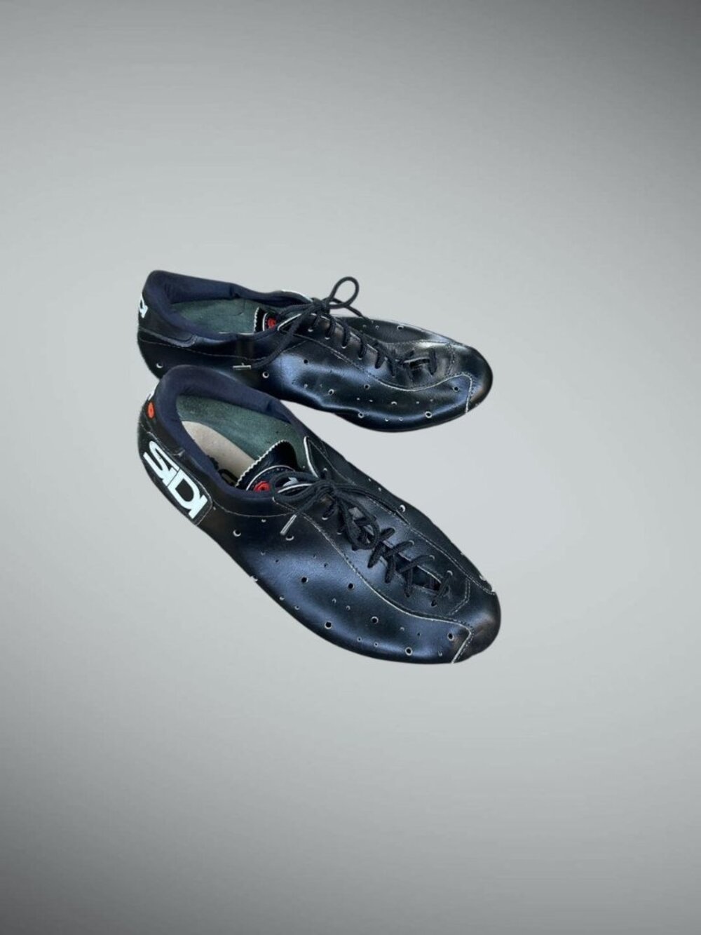 Sidi Vintage 70s 80s Black Leather Italian Road Cycling Shoes Size 41